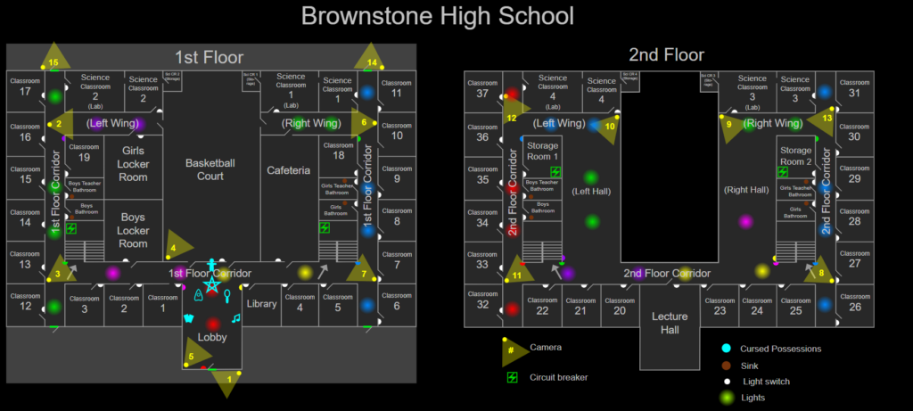 Карта Phasmophobia Brownstone High School